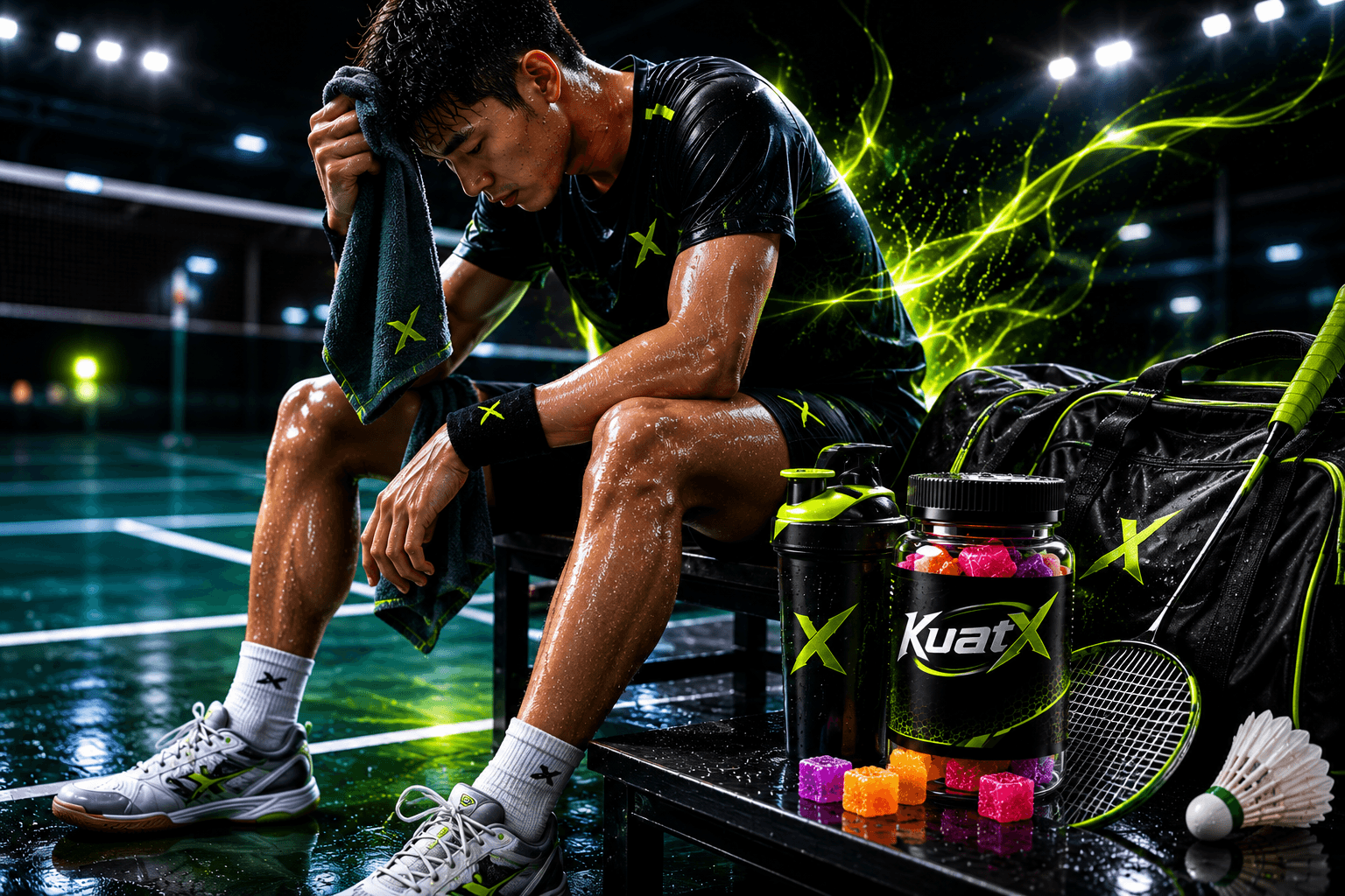 Athlete recovering after training with KuatX